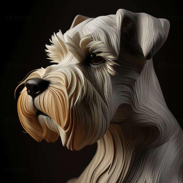 3D model Zwergschnauzer dog (STL)